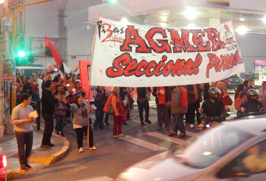 Agmer Paraná, Agmer Villaguay, Agmer Tala y Agmer Nogoyá movilizaron en la tarde/noche de hoy.