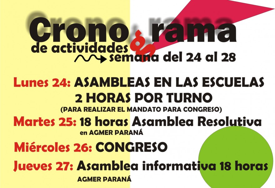 cartel de actividades