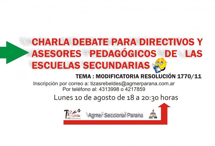 CHARLA DEBATE PARA DIRECTIVOS Y ASESORES PEDAGÓGICOS DE LAS ESCUELAS SECUNDARIAS