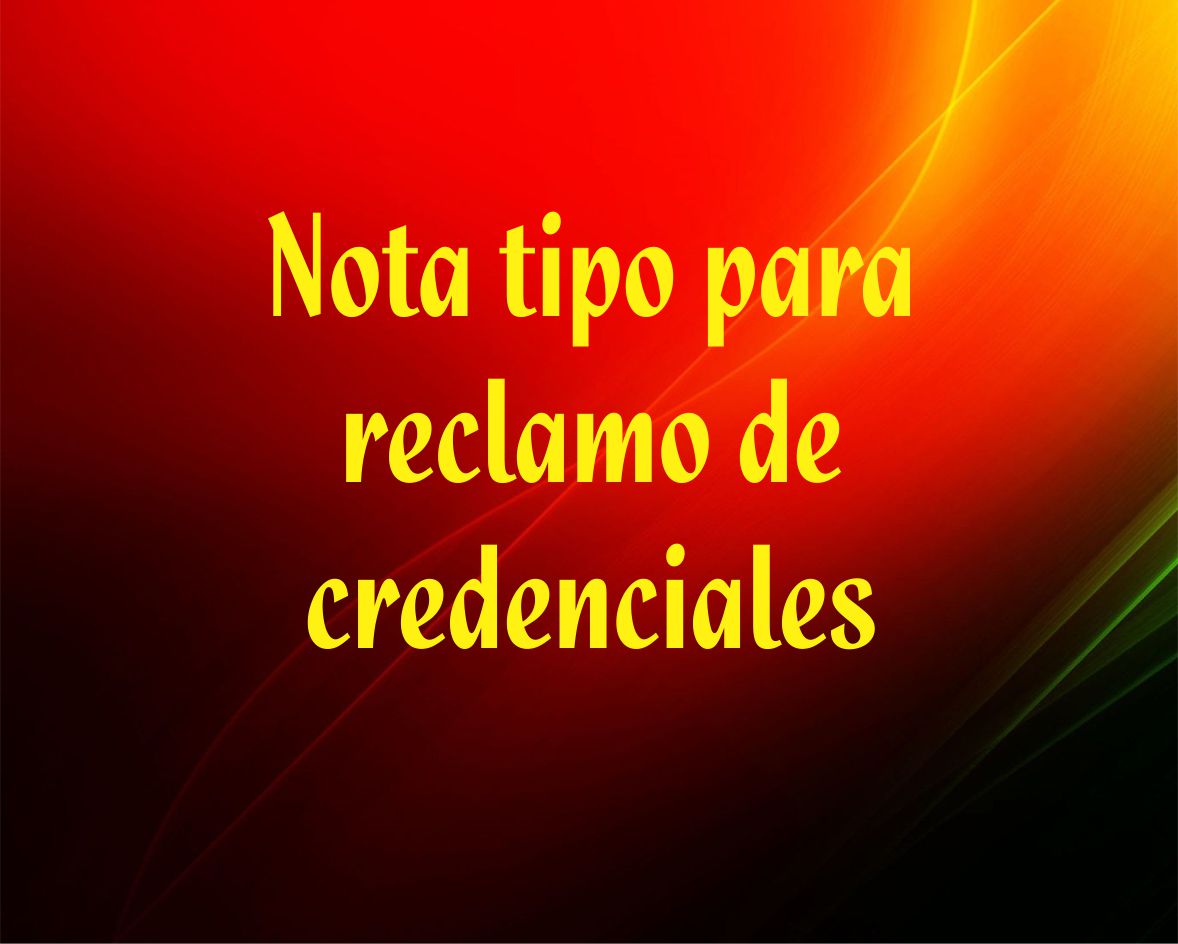 Nota modelo para reclamos de credenciales - AGMER Paraná