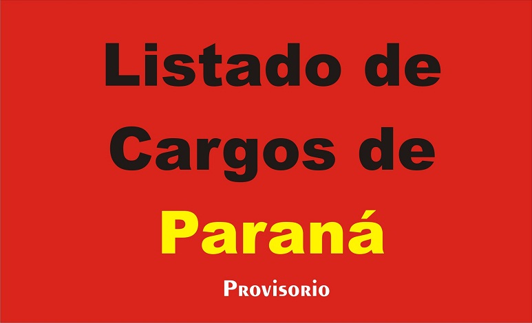 Listado de Cargos Provisorio en Paraná