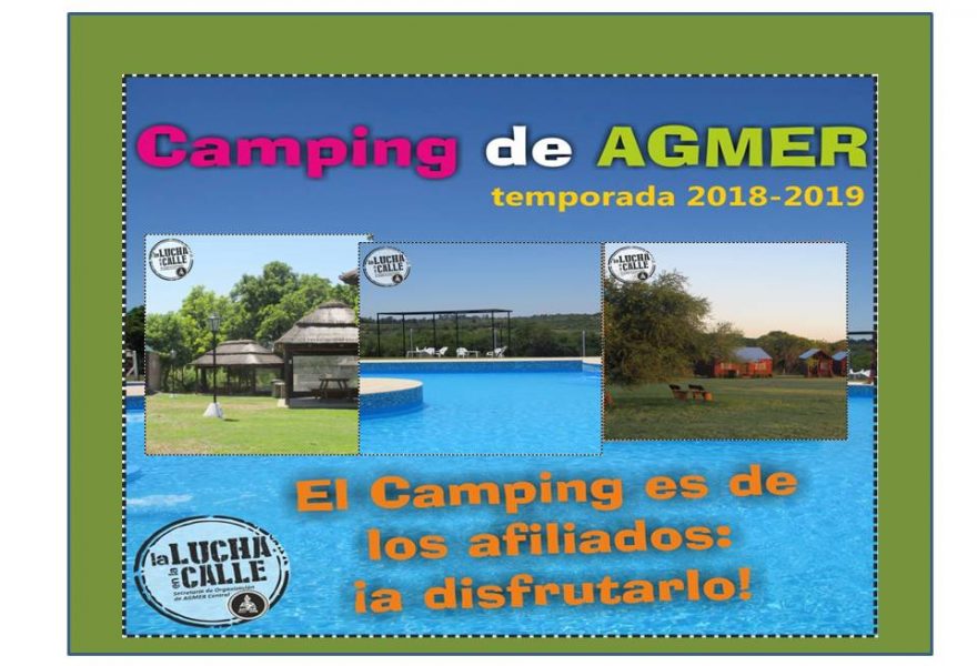 Temporada 2018 – 2019 en el Camping, Complejo sindical, recreativo y cultural “Carlos Fuentealba»de AGMER