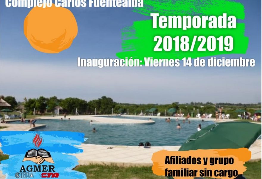 El 14 de diciembre inaugura la temporada 2018/2019 del Complejo Carlos Fuentealba