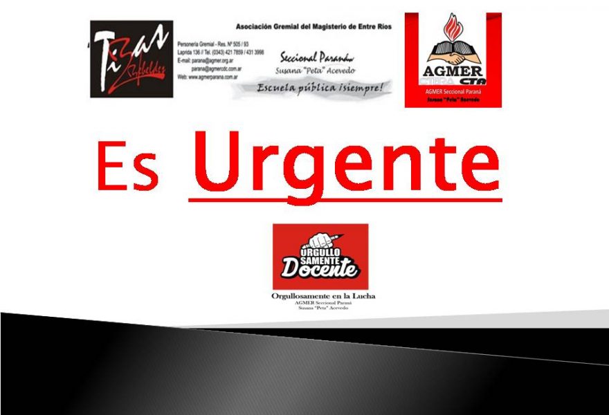 ¡ ES URGENTE !