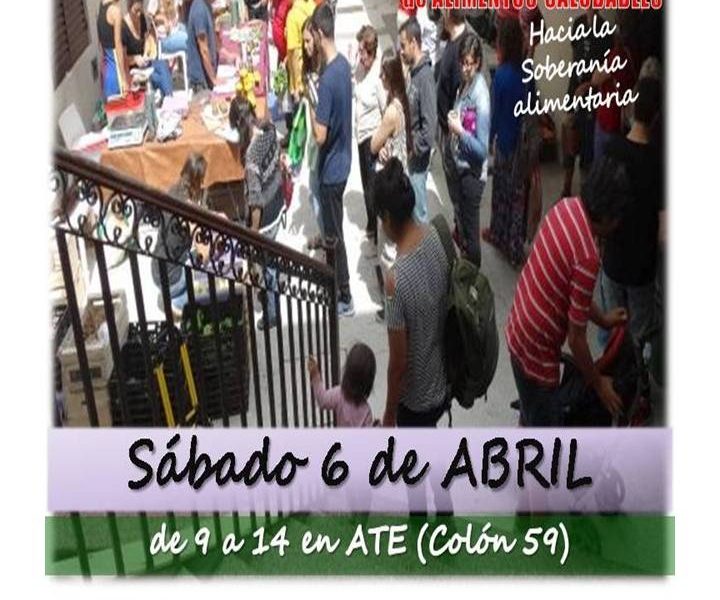 6 de abril de 2019. Feria de alimentos saludables, de 9 a 14 en ATE (Colón 59)