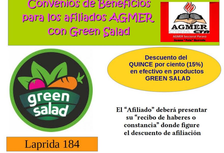Convenios de Beneficios con Green Salad