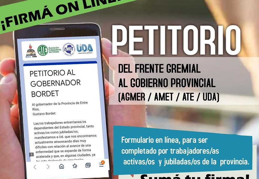 El Frente Gremial lanza un petitorio con demandas al Gobierno Provincial