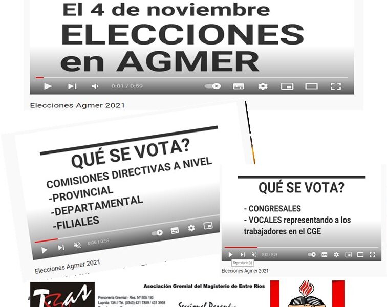 El 4 noviembre hay elecciones en AGMER.