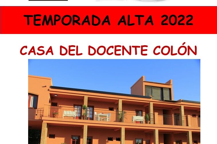 TEMPORADA ALTA 2022. CASA DEL DOCENTE COLÓN