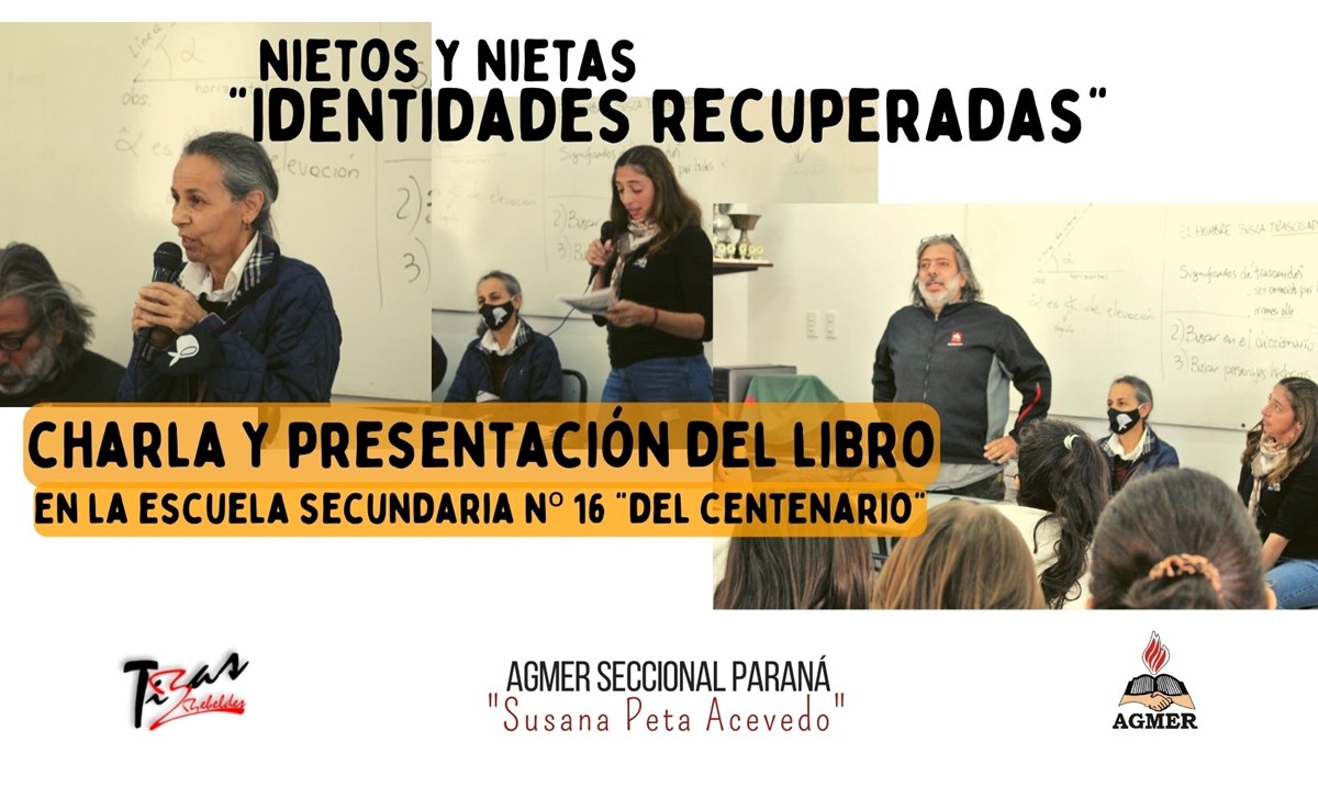 Identidades recuperadas. Charla y presentación de libro en la Escuela Del Centenario
