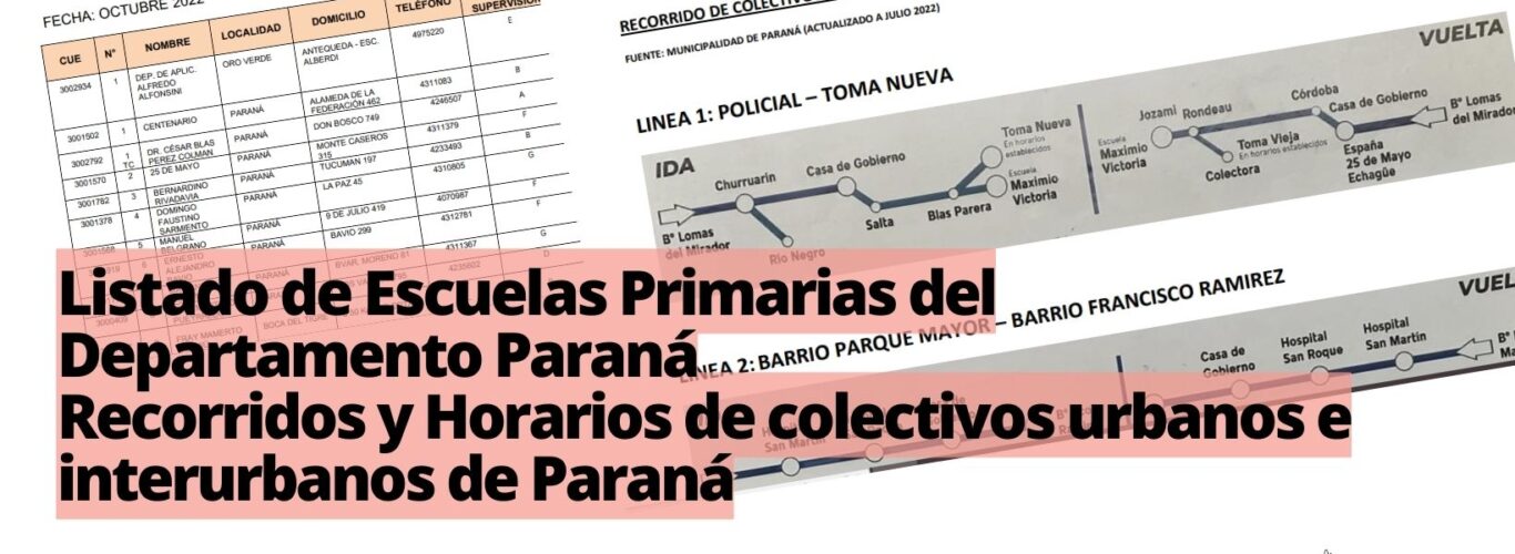 Escuelas Primarias Departamento Paraná