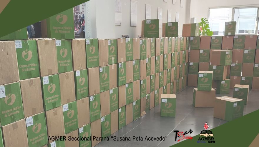 Llegaron las cajas de alimentos