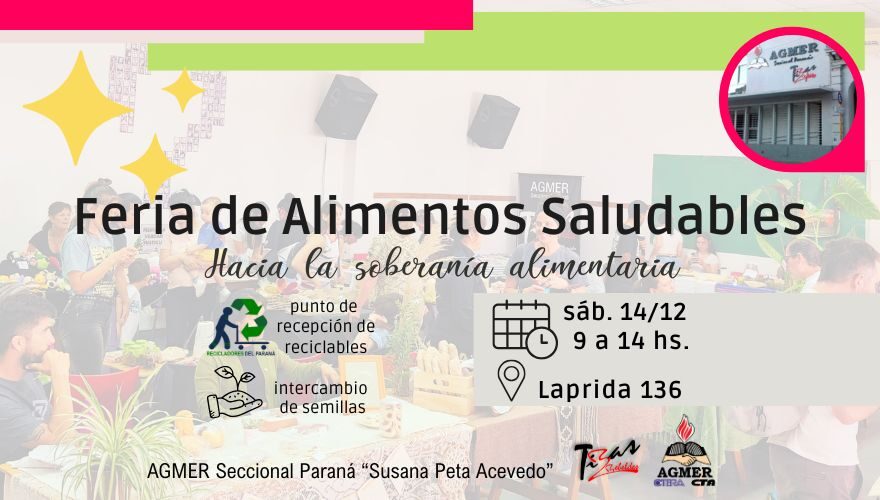 Feria saludable el sábado 14 de diciembre